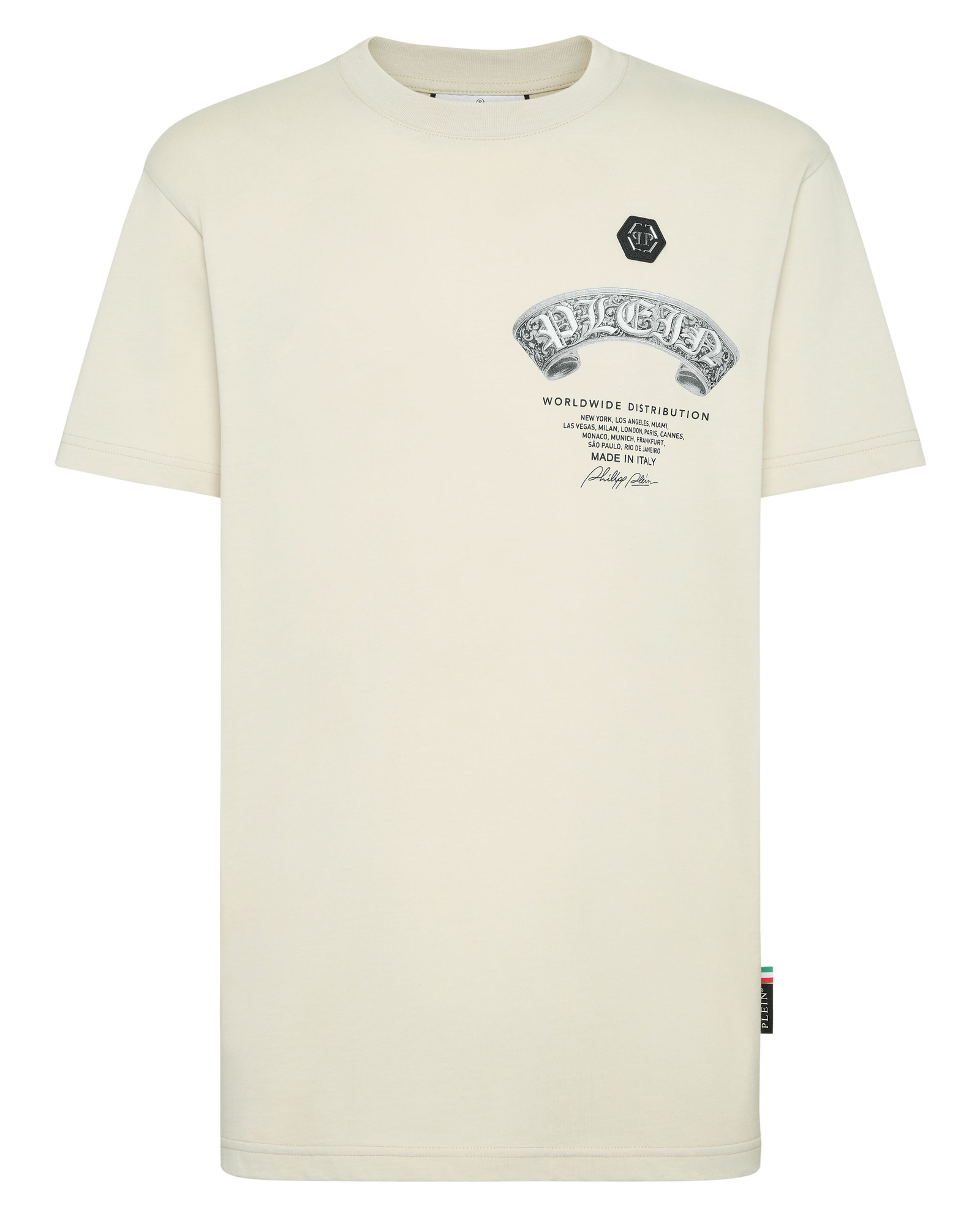 Kremowy t-shirt Baroque Skull - Image #3