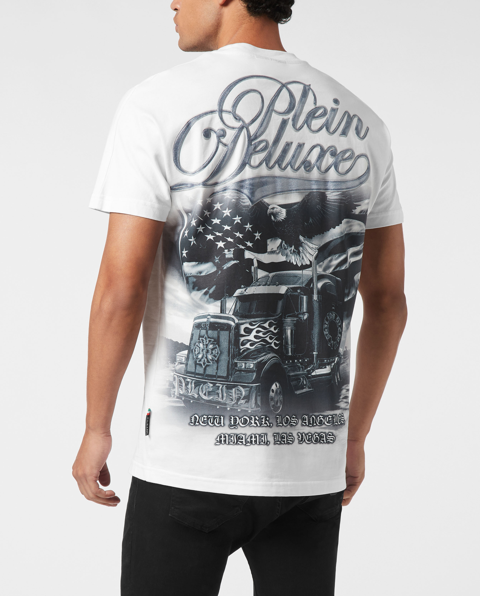 Biała koszulka Gothic Plein - Image #3