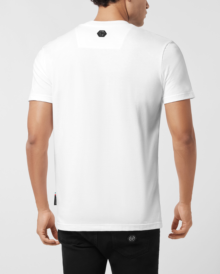 Biały t-shirt z logo