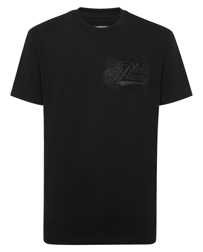 Czarna koszulka z ozdobnym logo