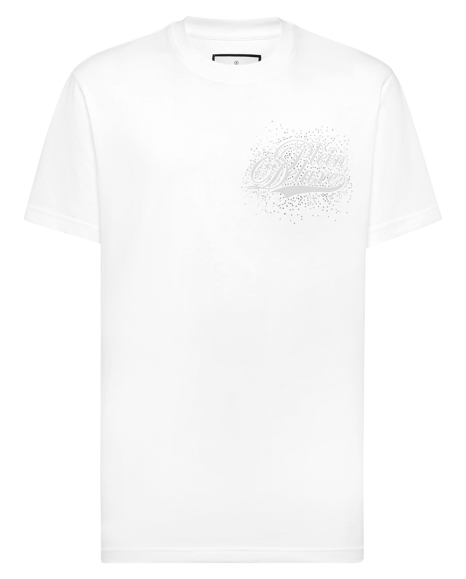 Biała koszulka z ozdobnym logo - Image #1