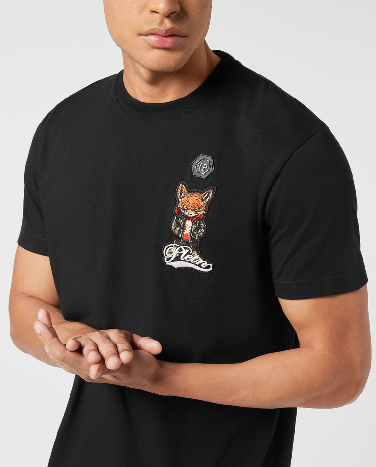 Czarna koszulka z naszywką Fox - Image #3