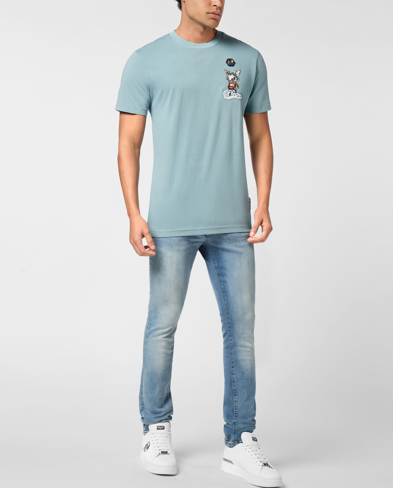 Błękitny t-shirt Bunny Signature - Image #2