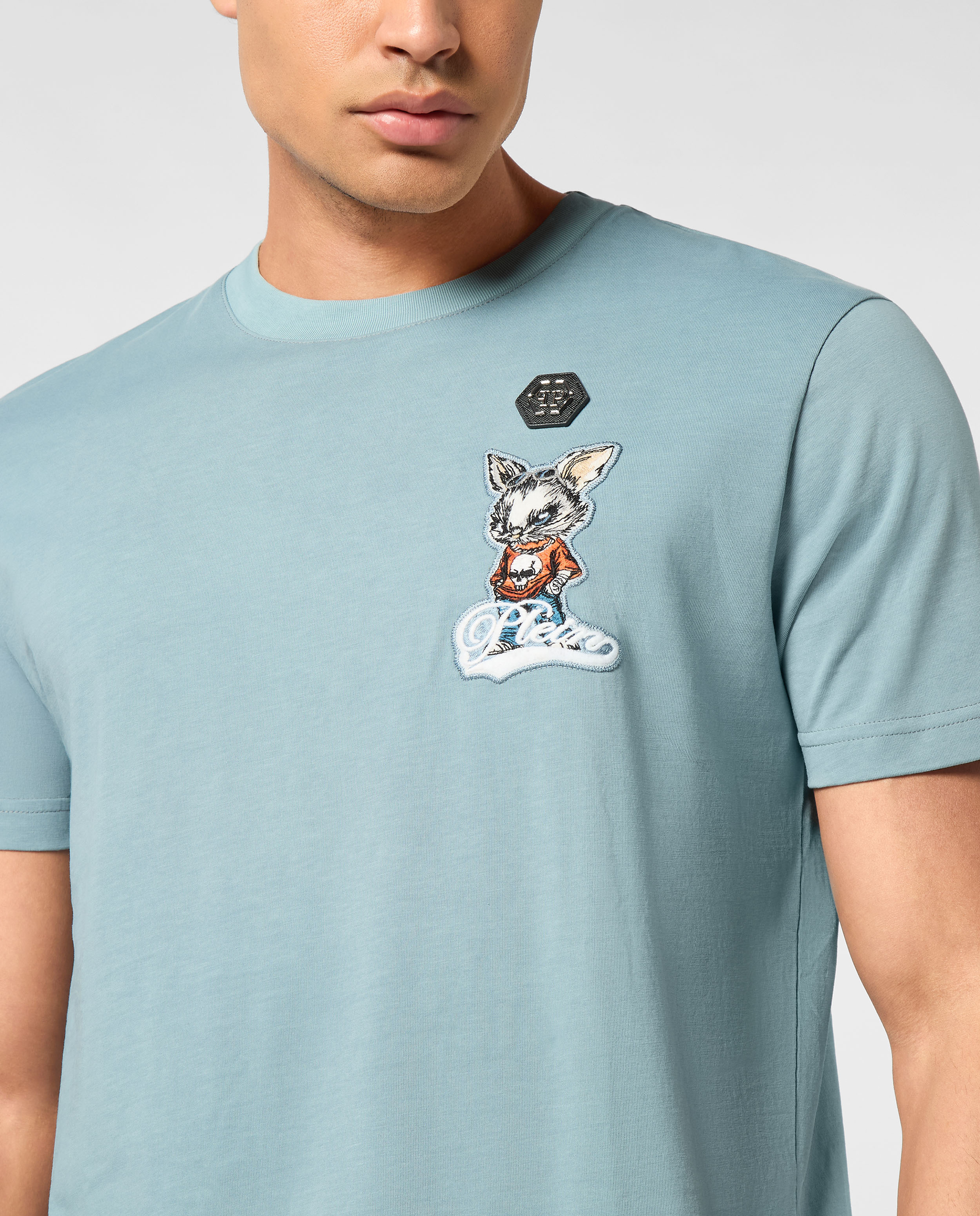 Błękitny t-shirt Bunny Signature - Image #3