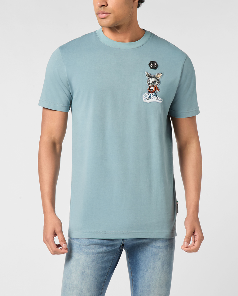 Błękitny t-shirt Bunny Signature