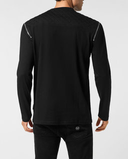 Czarny bawełniany longsleeve - Image #3