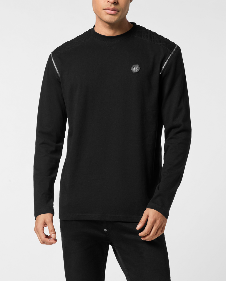 Czarny bawełniany longsleeve