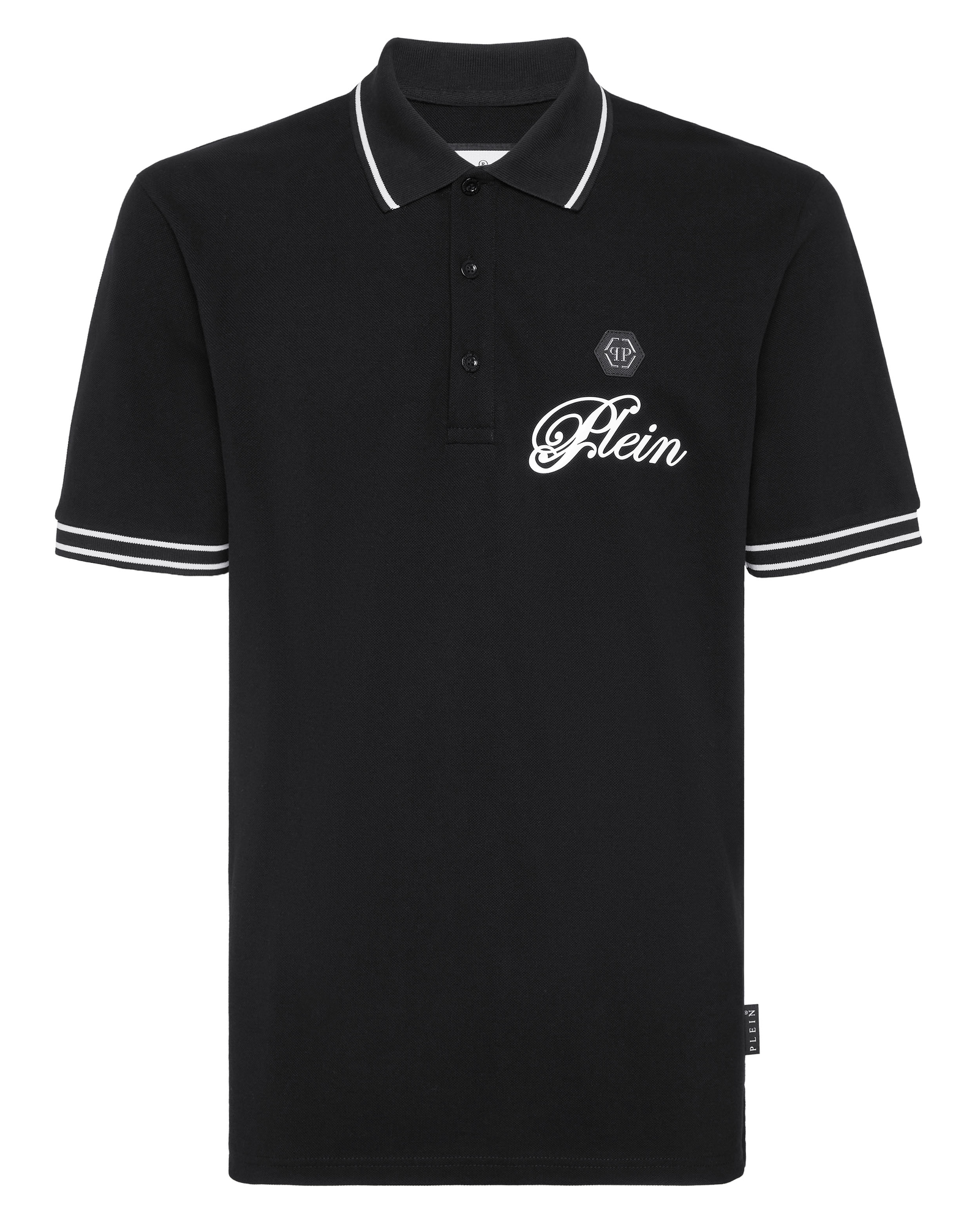 Czarna koszulka polo z bawełny - Image #1