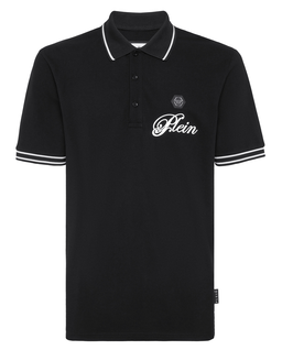 Czarna koszulka polo z bawełny - Image #1