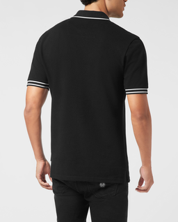 Czarna koszulka polo z bawełny - Image #3