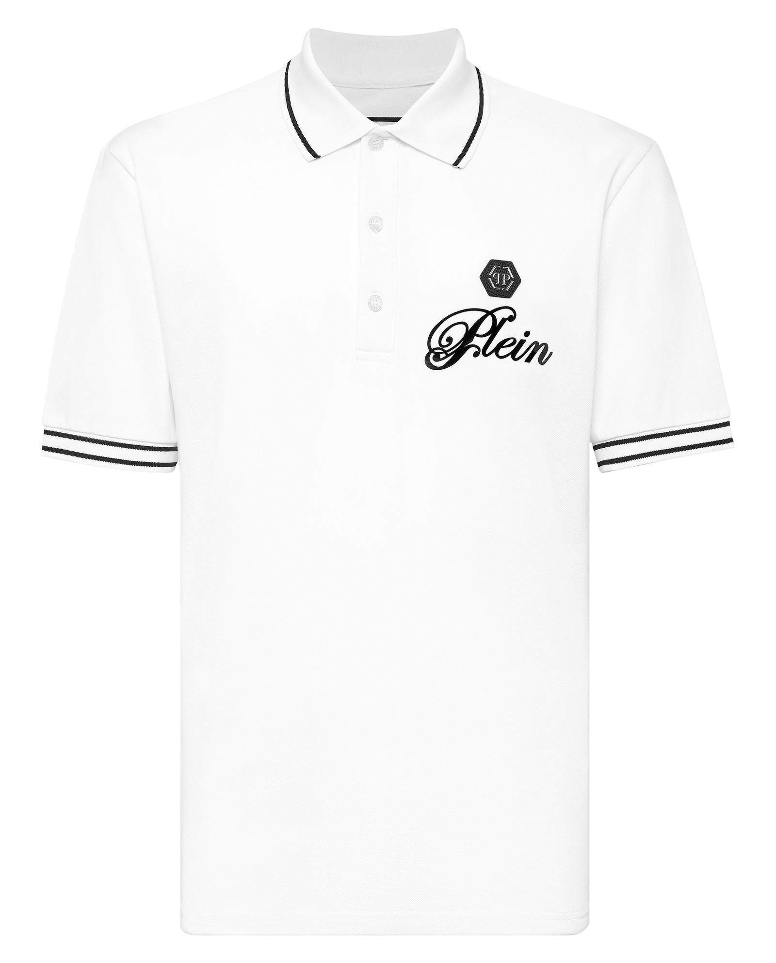 Biała koszulka polo z bawełny - Image #1