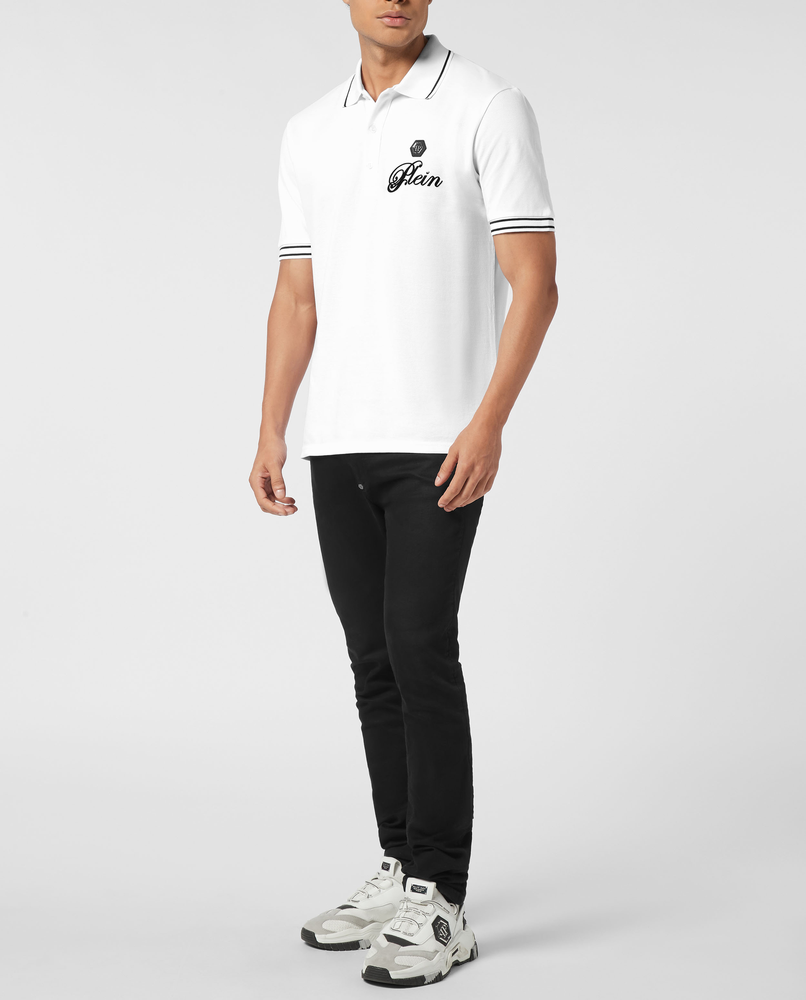 Biała koszulka polo z bawełny - Image #2