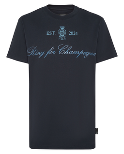 Granatowy t-shirt z napisem - Image #4