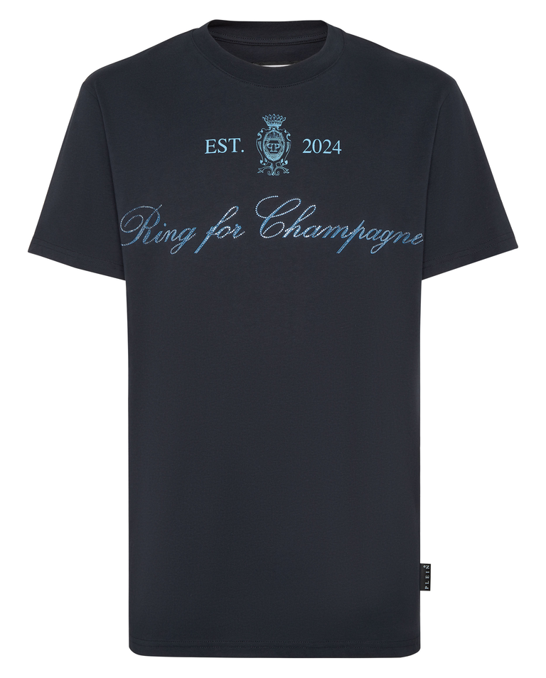 Granatowy t-shirt z napisem - Image #4