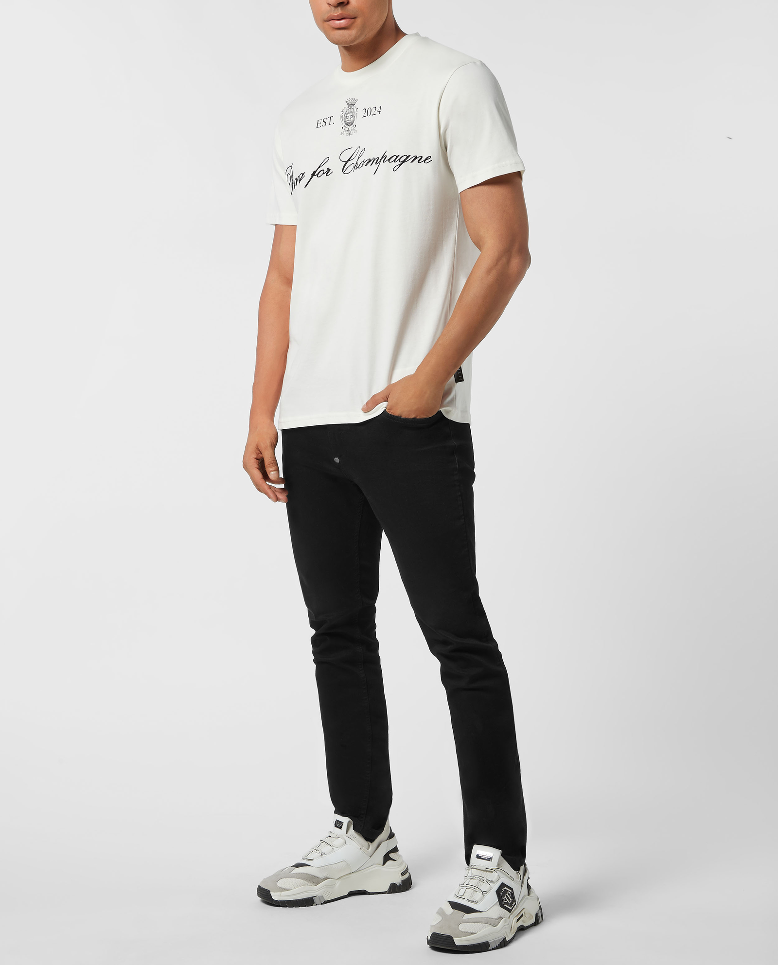 Biały t-shirt z napisem - Image #1