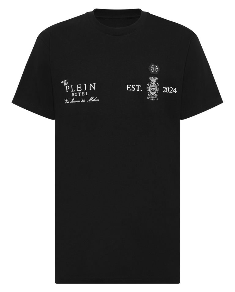 Bawełniany t-shirt z nadrukami - Image #1