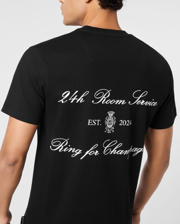 Bawełniany t-shirt z nadrukami - Image #4