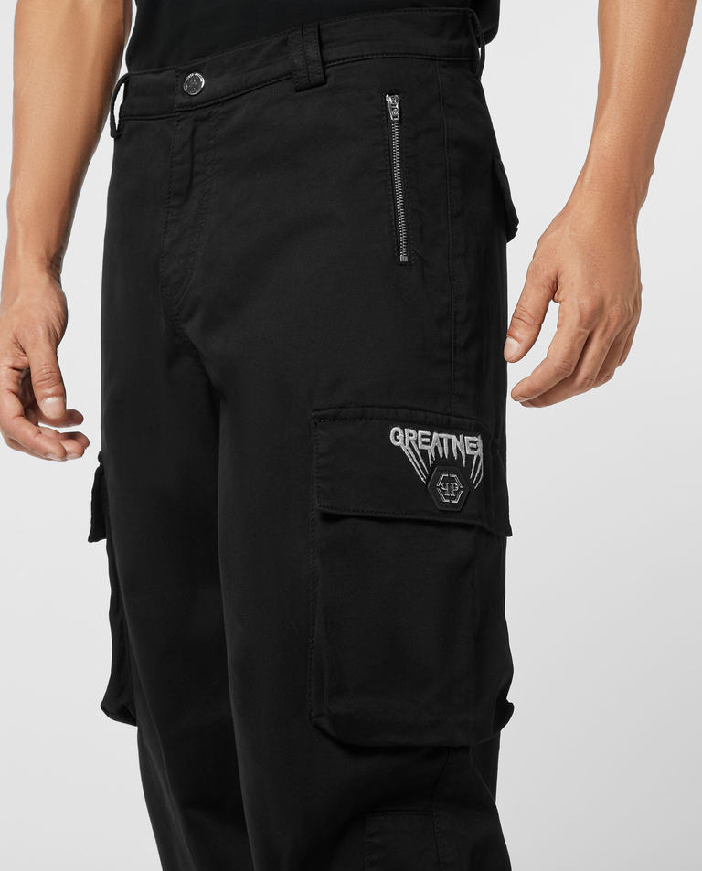 Czarne spodnie cargo Greatness - Image #3