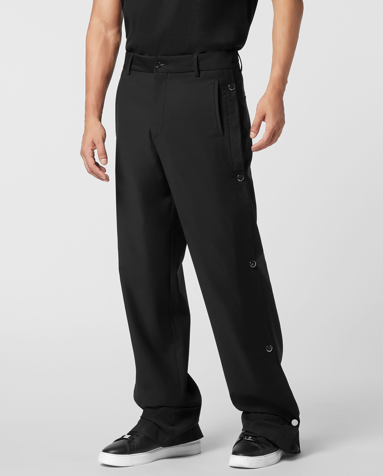 Czarne spodnie Loose Fit Monogram