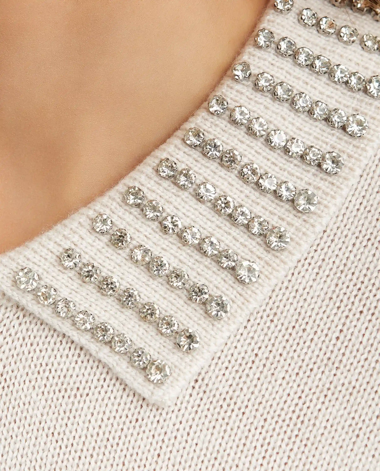 Beżowy sweter z aplikacją - Image #3