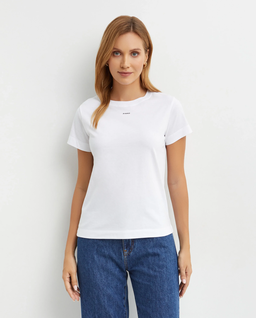 Biały t-shirt z mini logo - Image #0