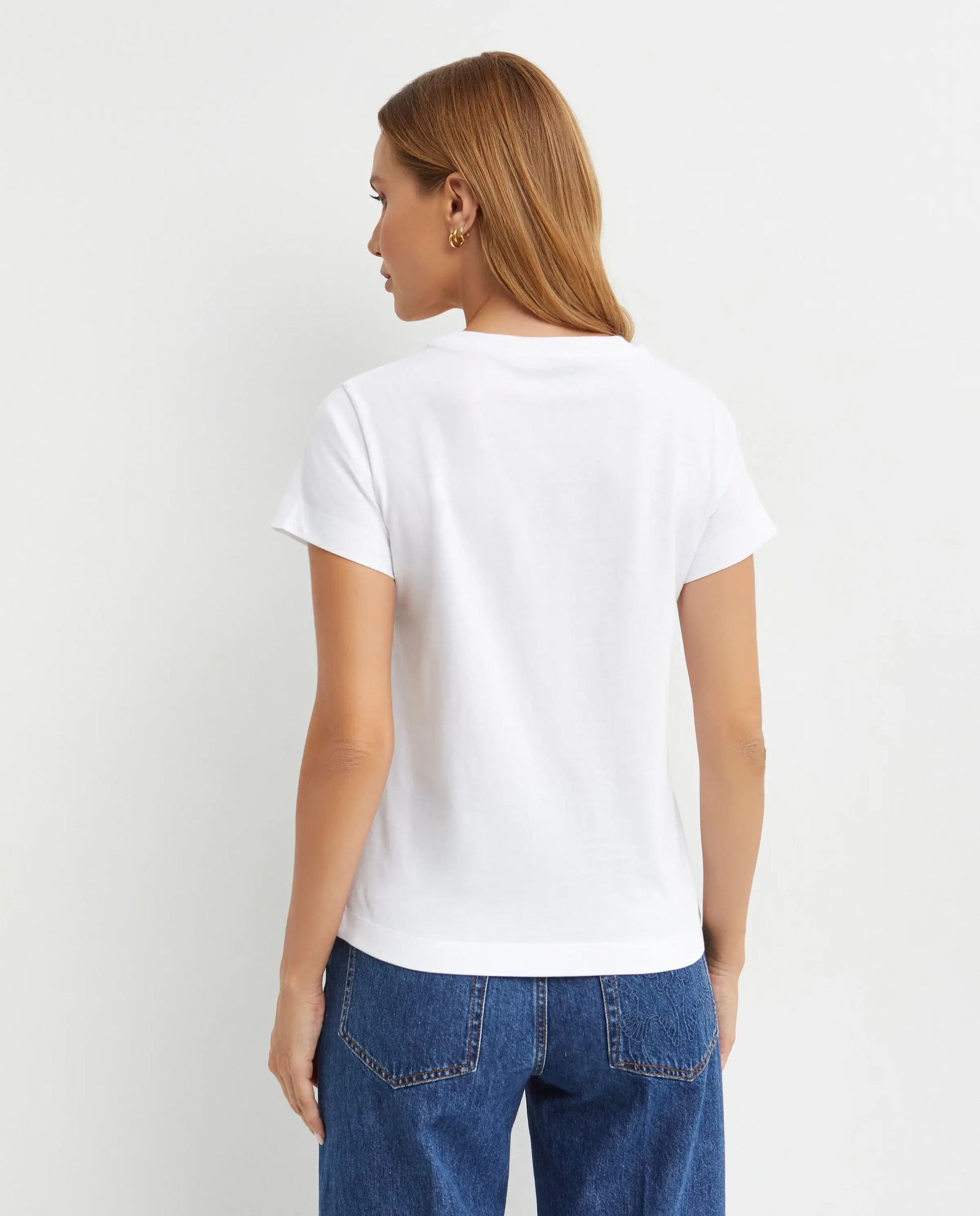 Biały t-shirt z mini logo - Image #1