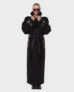 Kaszmirowy trencz ze skórą - Image #0