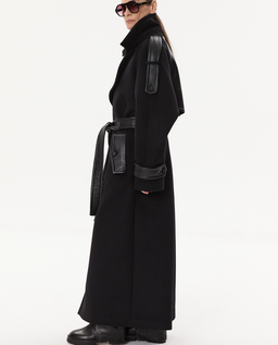 Kaszmirowy trencz ze skórą - Image #5