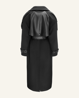 Kaszmirowy trencz ze skórą - Image #8