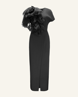 Czarna sukienka z ornamentem - Image #5