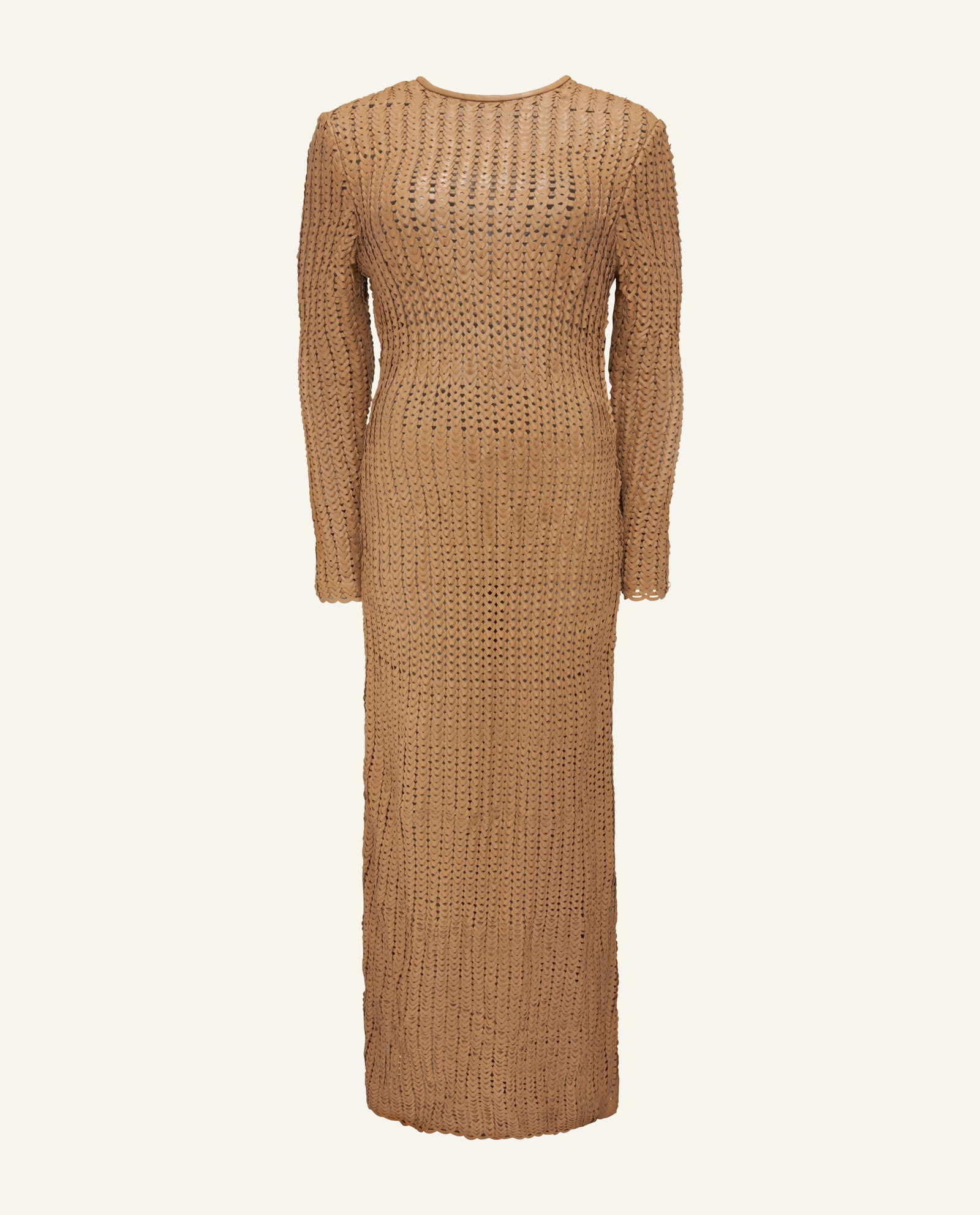 Pleciona skórzana sukienka maxi - Image #2