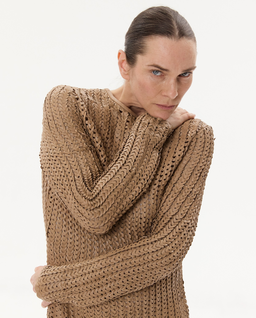 Pleciona skórzana sukienka maxi - Image #5