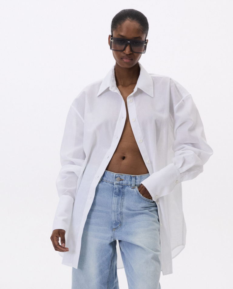 Biała bawełniana koszula