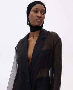 Przezroczysta marynarka z organzy - Image #2