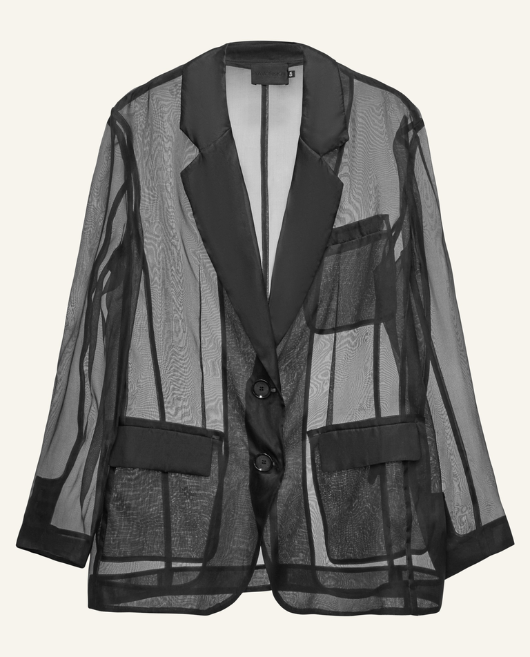 Przezroczysta marynarka z organzy - Image #3