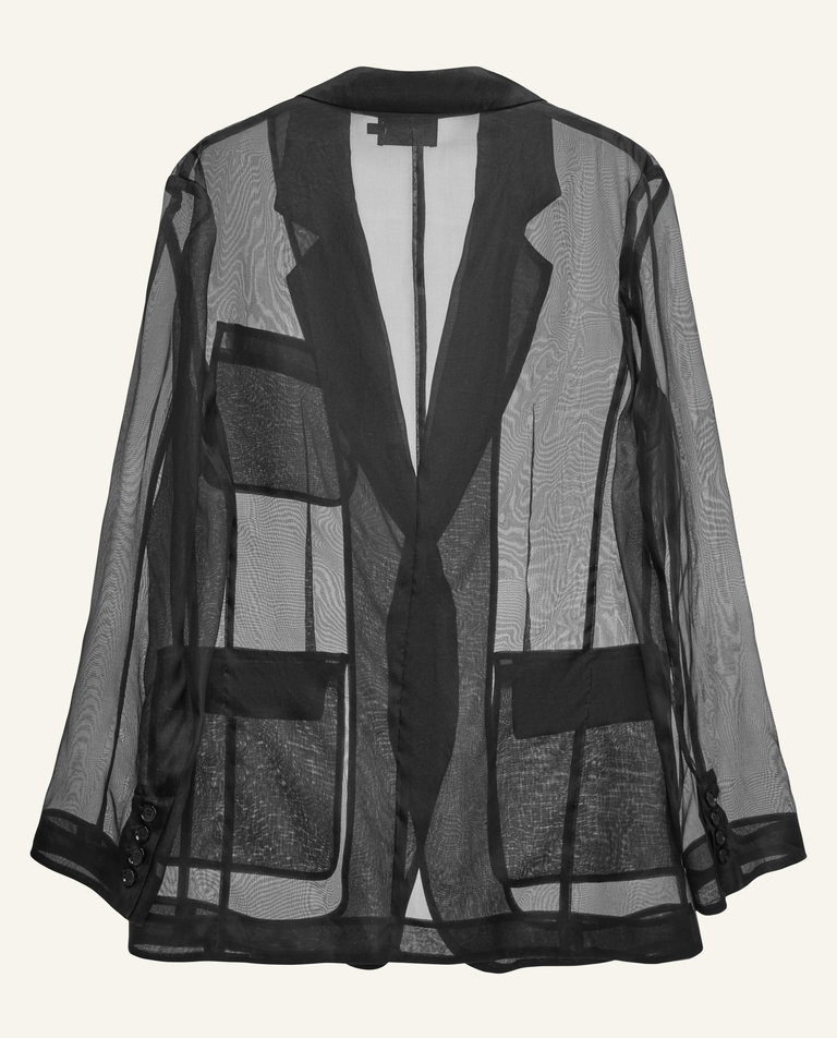 Przezroczysta marynarka z organzy - Image #4