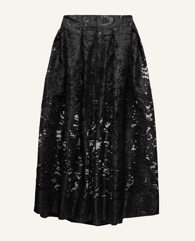 Czarna rozkloszowana spódnica - Image #4