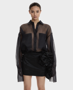 Jedwabna przezroczysta koszula - Image #0