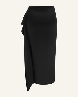 Spódnica maxi z upięciem w kolorze czarnym - Image #5