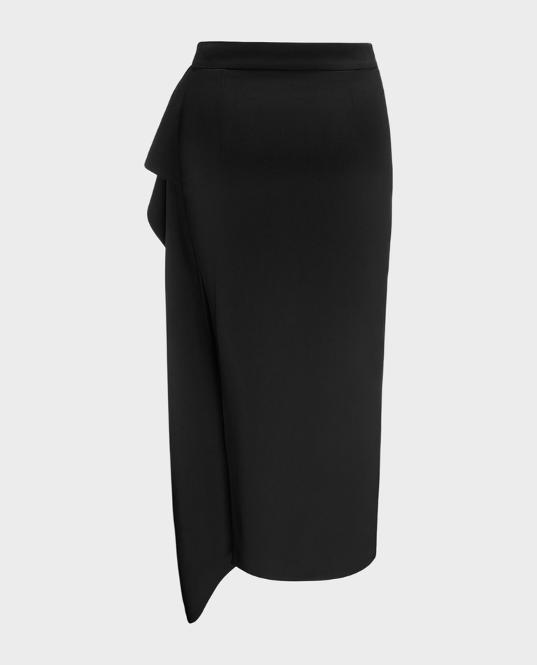 Spódnica maxi z upięciem w kolorze czarnym - Image #5