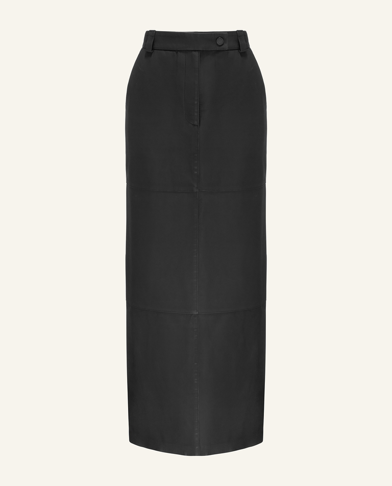 Spódnica maxi z matowej skóry - Image #3