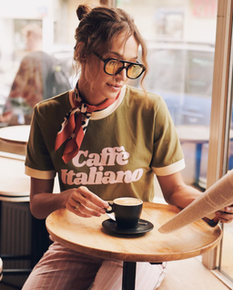 T-shirt Caffe Italiano khaki - Image #2