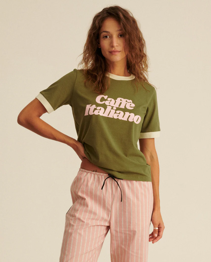 T-shirt Caffe Italiano khaki - Image #3