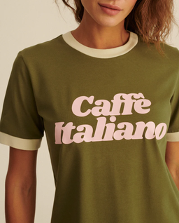 T-shirt Caffe Italiano khaki - Image #4