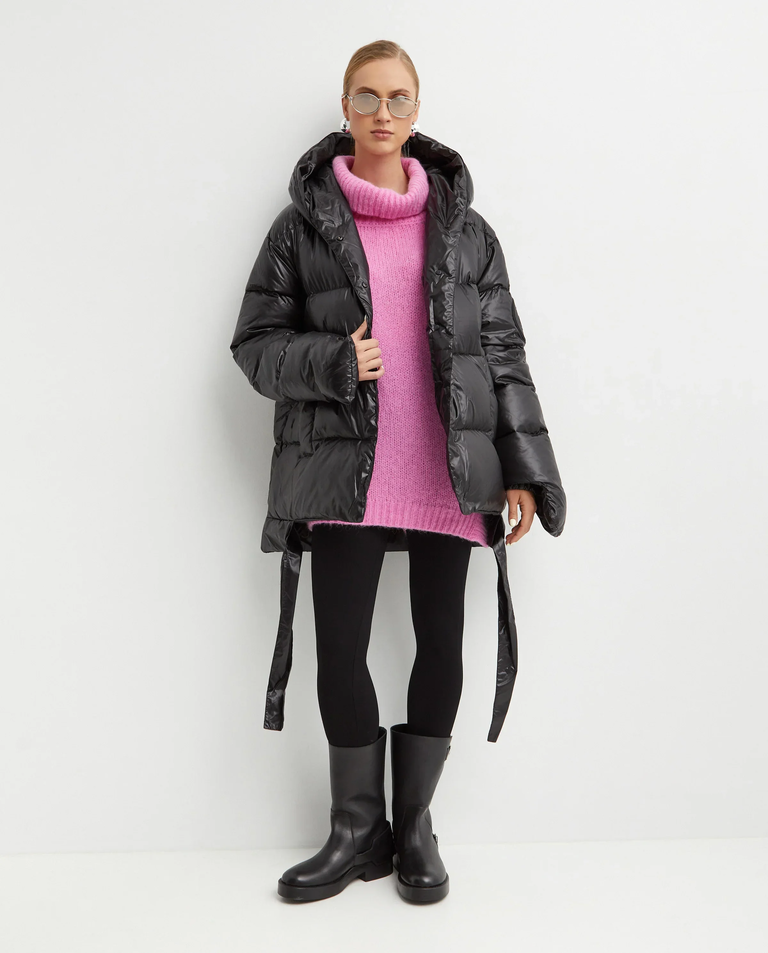 Różowy sweter z wełny alpaki Bite - Image #3