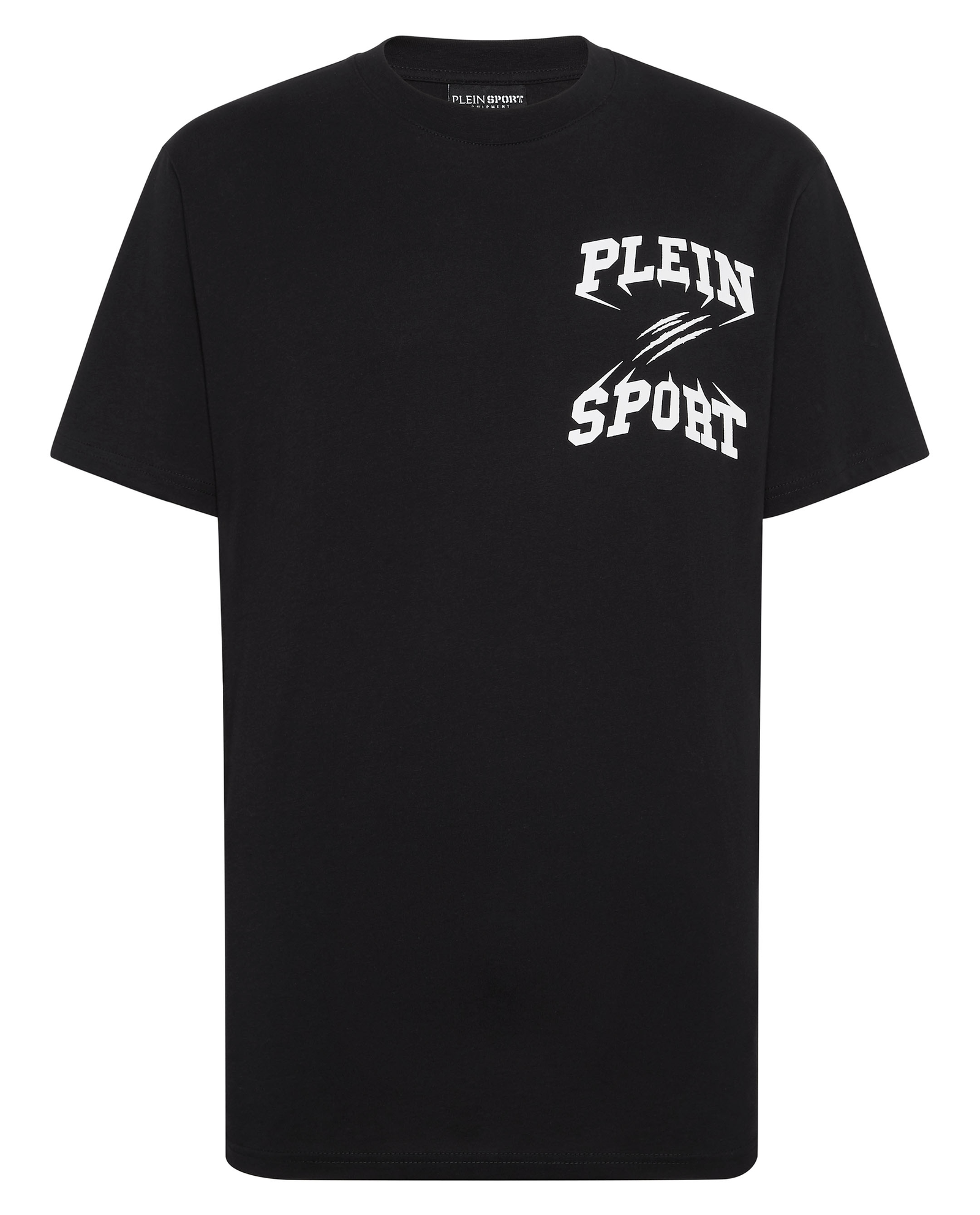 Czarny t-shirt z kontrastowymi napisami - Image #1
