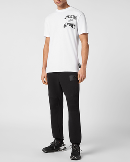 Biały t-shirt z kontrastowymi napisami - Image #5