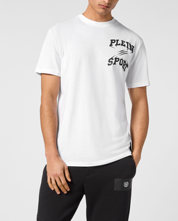 Biały t-shirt z kontrastowymi napisami - Image #0