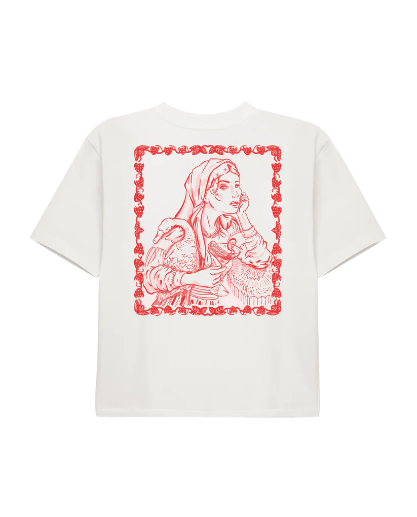 Biały t-shirt Slavic - Image #3