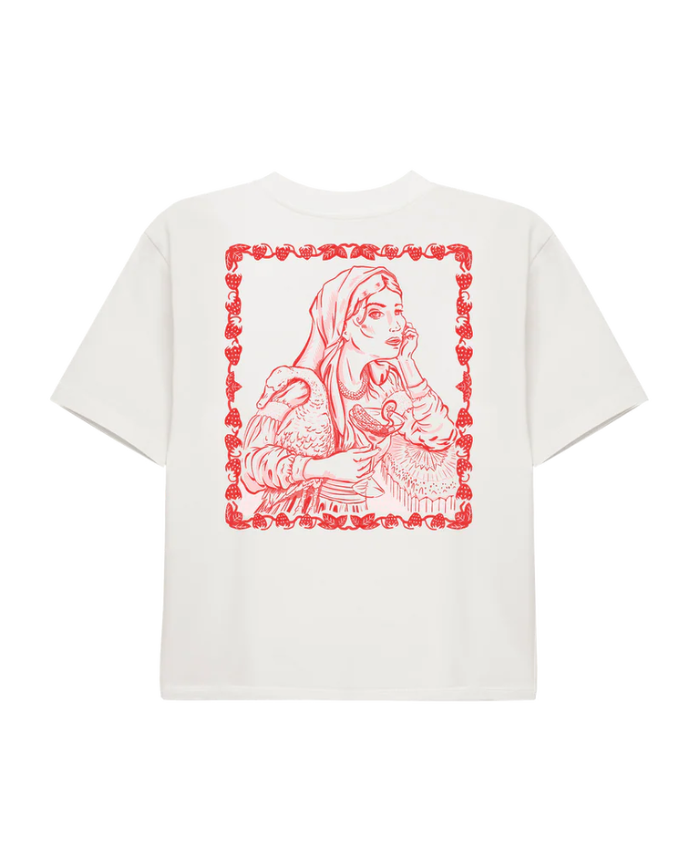Biały t-shirt Slavic - Image #3
